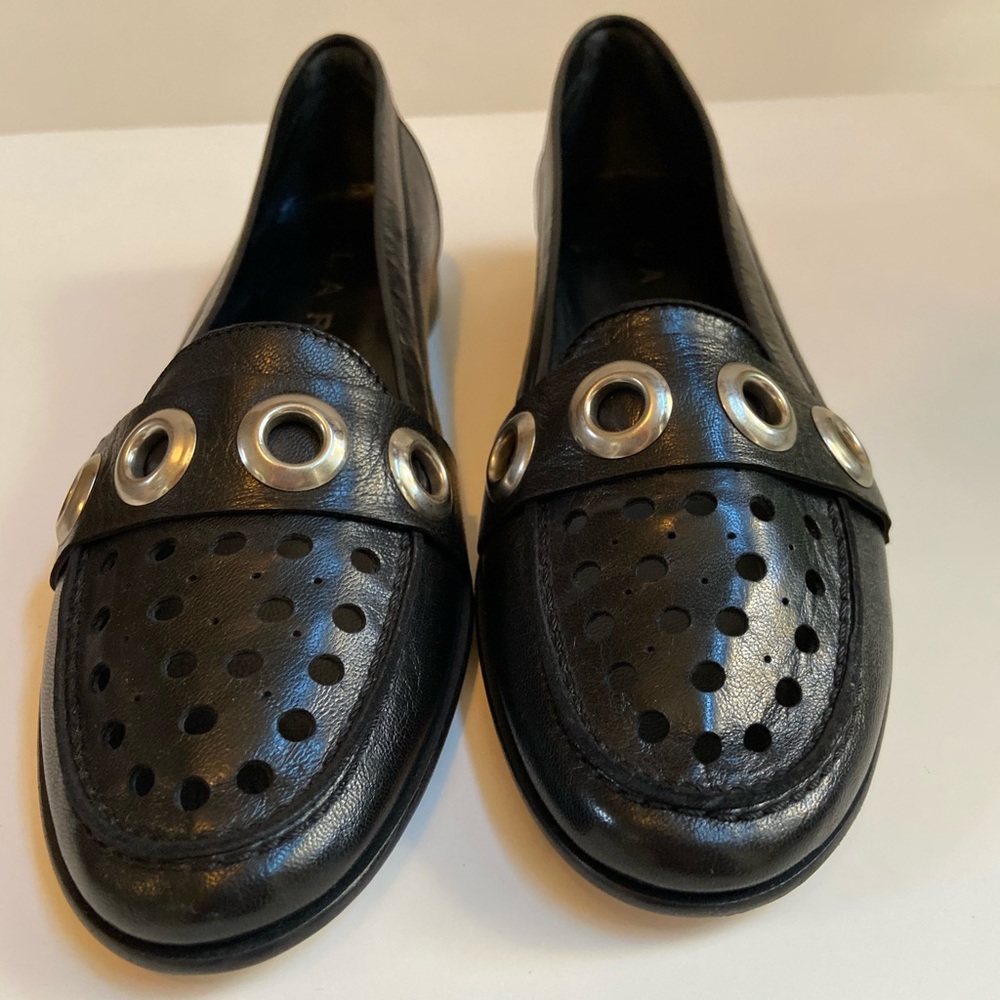 Black leather Italian loafers - 6M - Lario
